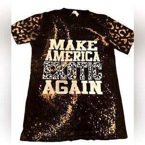 Small Bella canva tie dyed make America exotic again